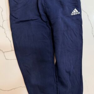 adidas Navy Blue Junior Joggers with Logo